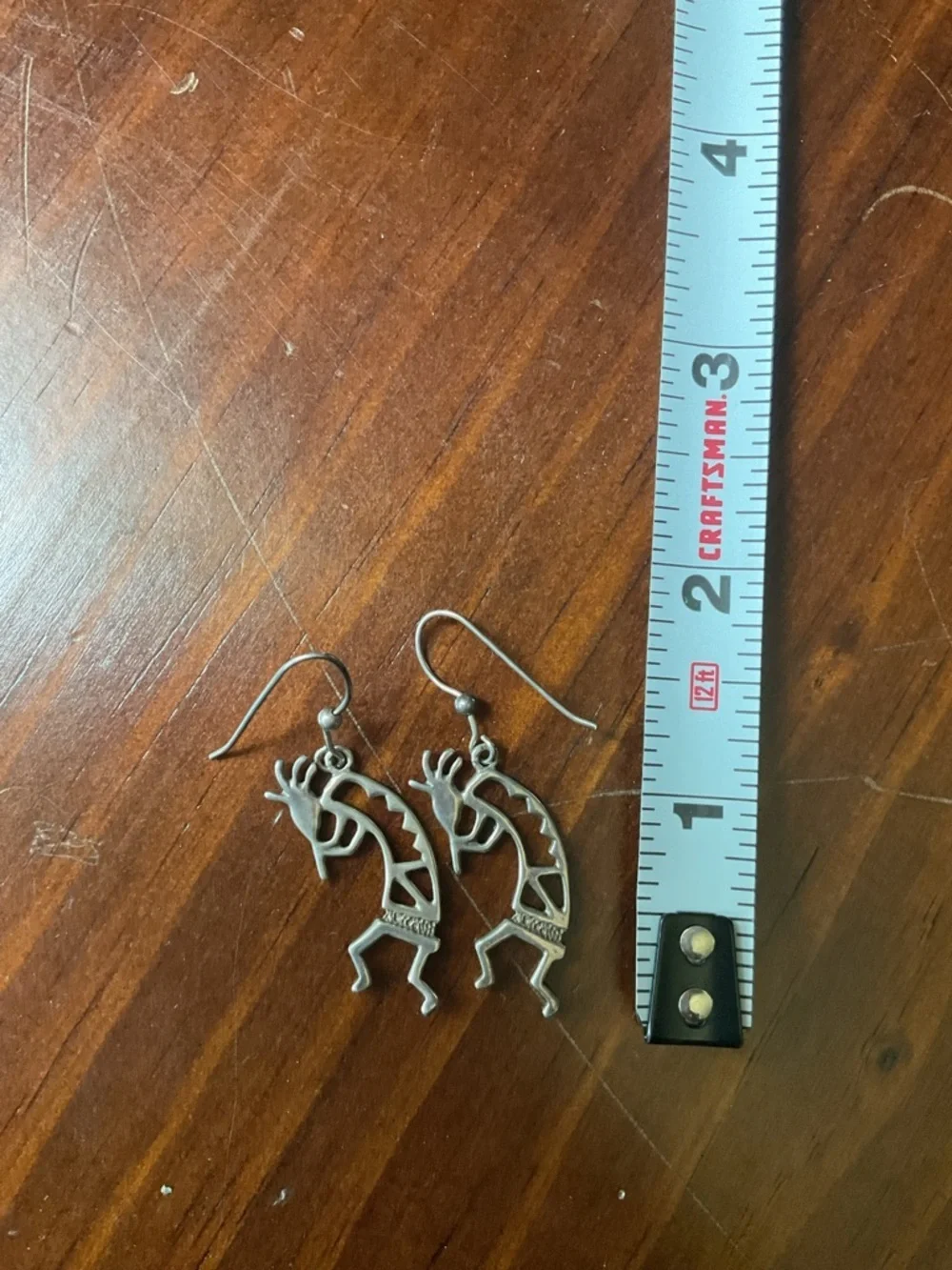 Vintage Sterling Silver Kokopelli Southwestern Earrings